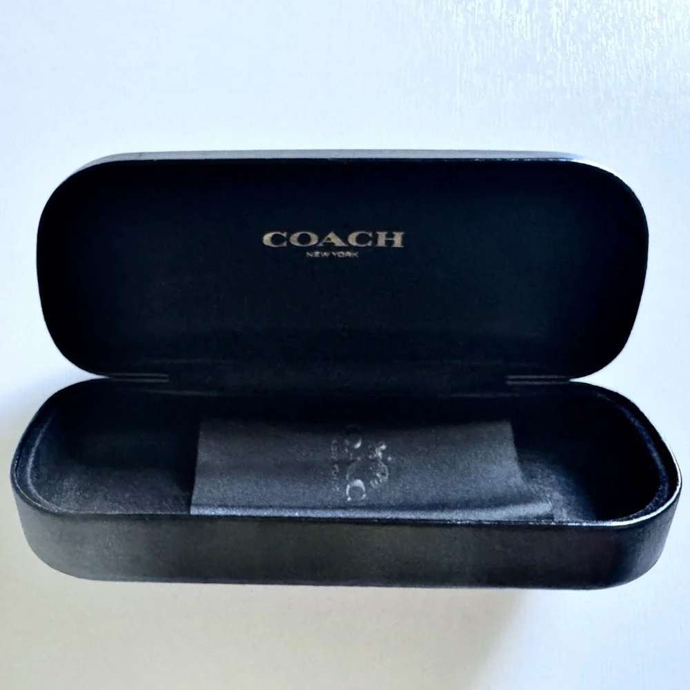 COACH Black Leather Sunglasses Case